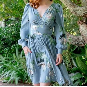 Trashy diva Bianca French blue rose dress